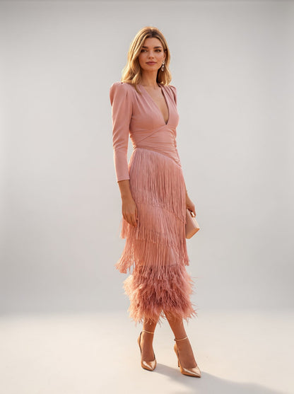 Sofia | Robe à Franges Élégante