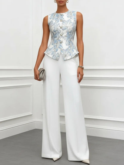 Sophia | Ensemble Camisole en Satin et Pantalons