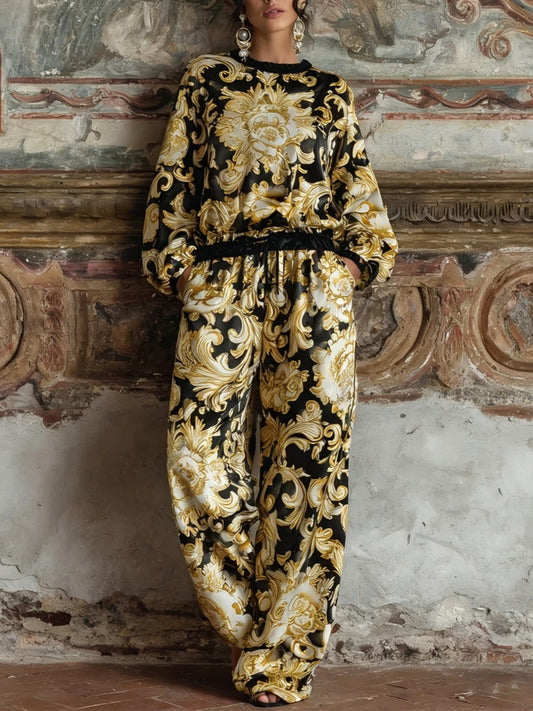 Isabella | Ensemble de Loungewear Baroque Floral