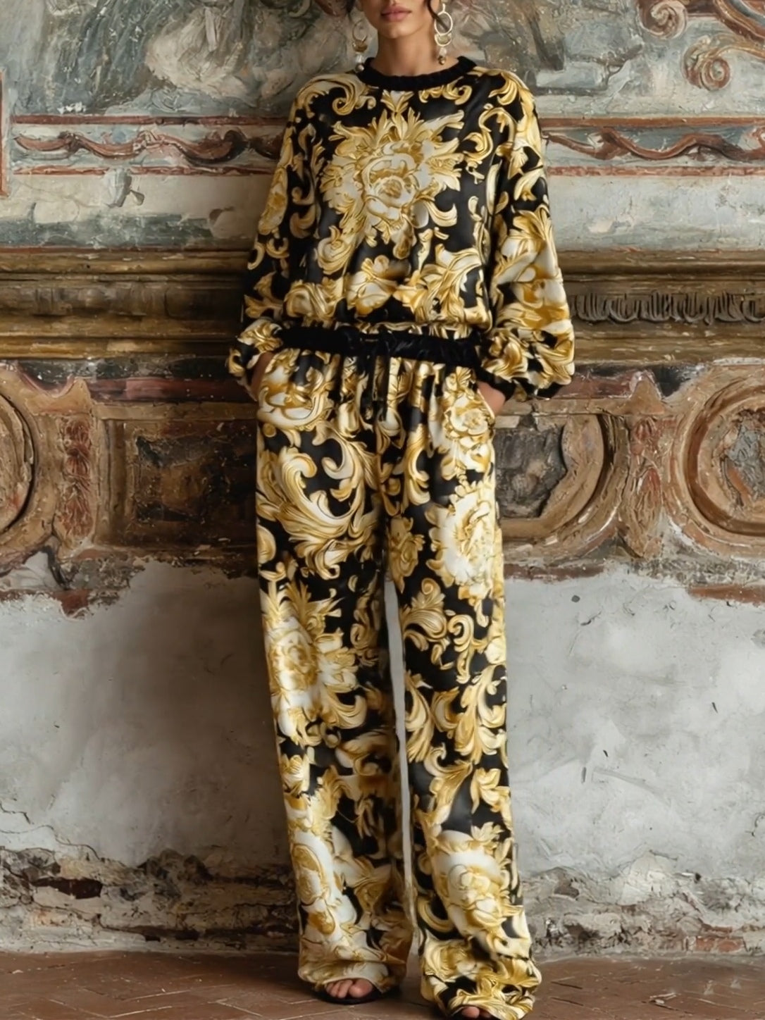 Isabella | Ensemble de Loungewear Baroque Floral