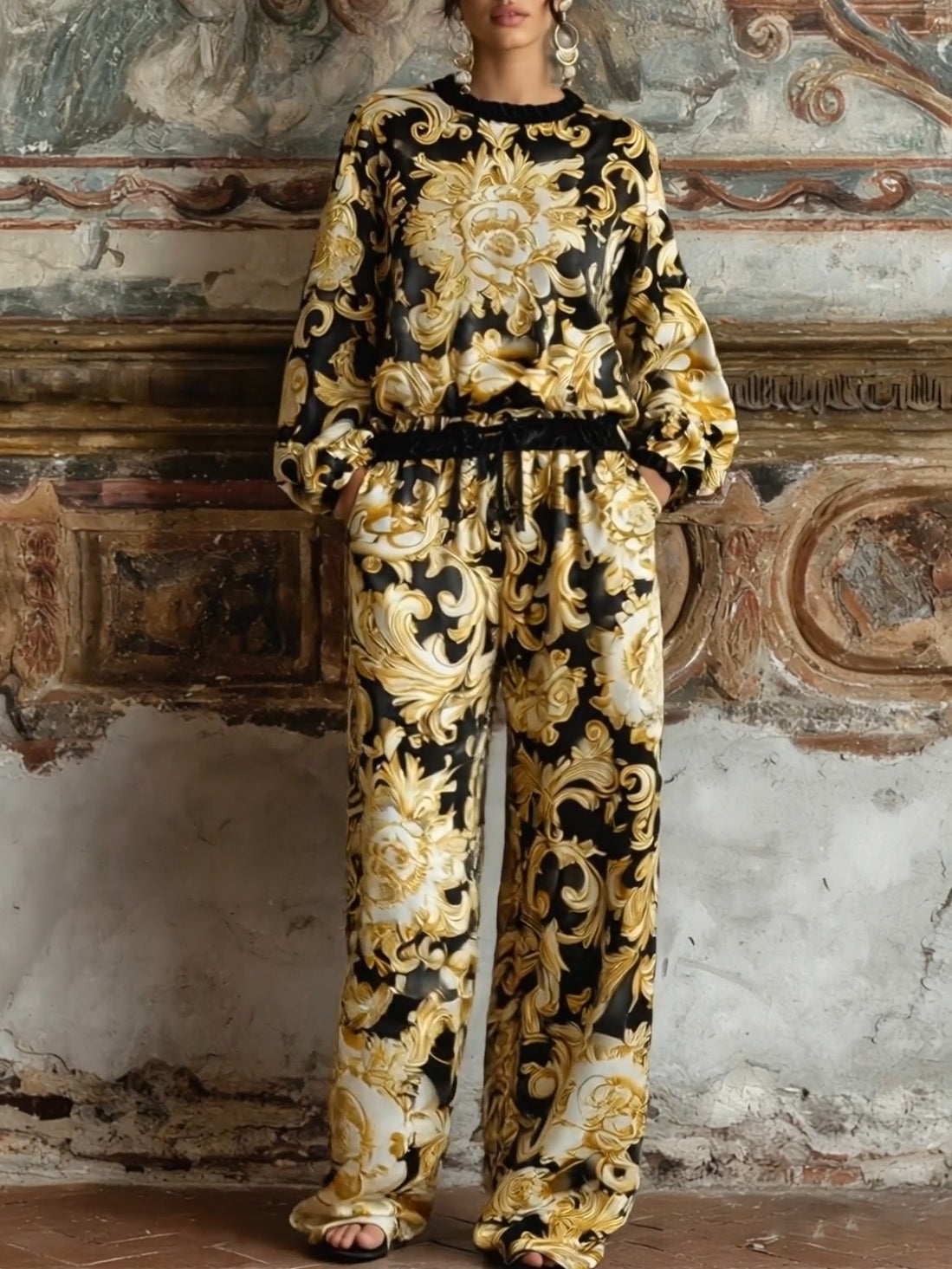 Isabella | Ensemble de Loungewear Baroque Floral