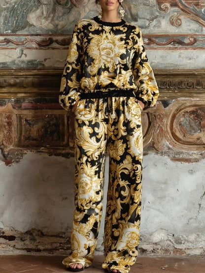 Isabella | Ensemble de Loungewear Baroque Floral