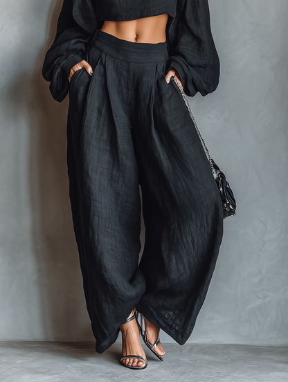 Serena | Ensemble Haut Off-Shoulder et Pantalon Large
