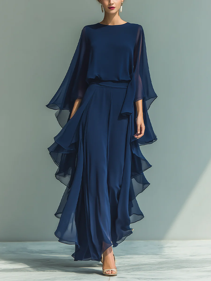 Nina | Ensemble Top à Manches Cloches et Pantalons Volants