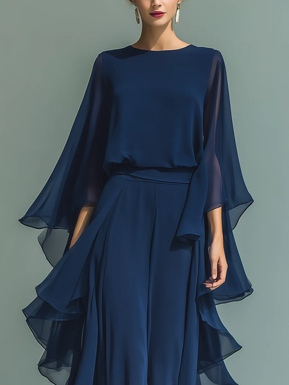 Nina | Ensemble Top à Manches Cloches et Pantalons Volants