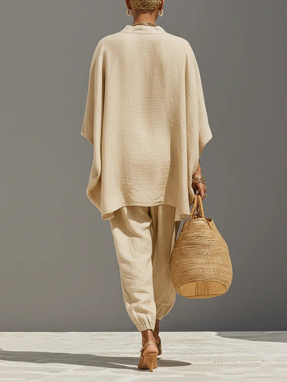 Kiera | Haut à Ourlet Asymétrique et Ensemble de Pantalons Jogger