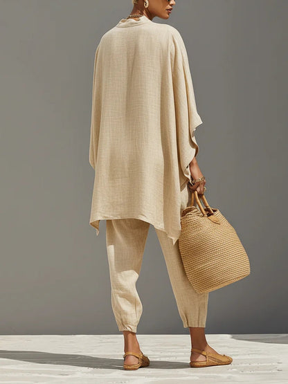 Kiera | Haut à Ourlet Asymétrique et Ensemble de Pantalons Jogger