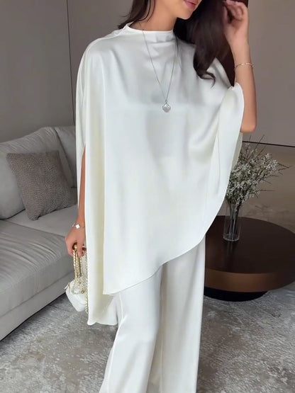 Samantha | Ensemble Top et Pantalon en Satin