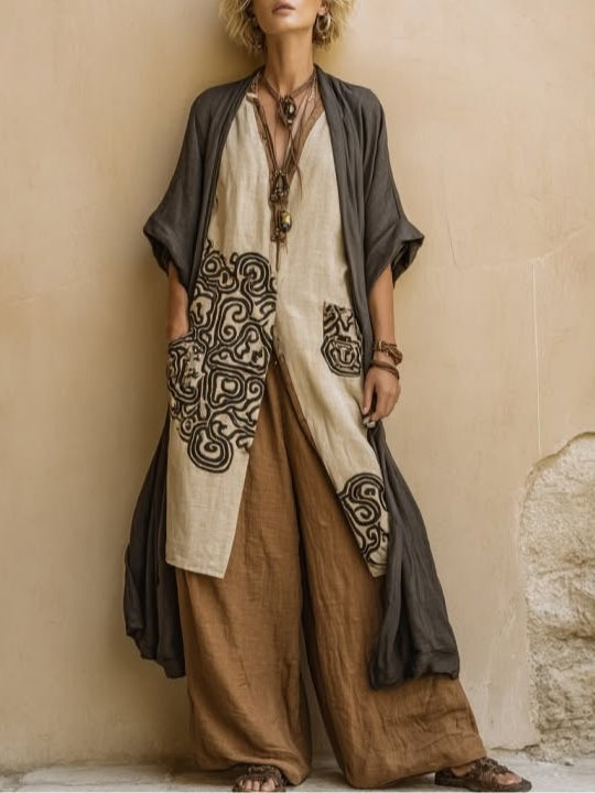 Zara | Ensemble de trois pièces à motif tribal