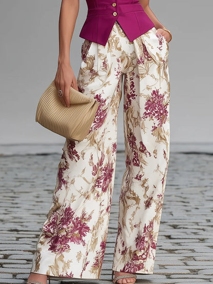 Lila | Ensemble de Pantalon à Imprimé Floral