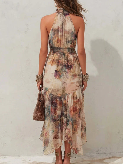Chloé | Robe Midi Douce à Fleurs Vintage