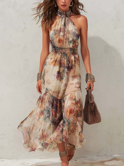 Chloé | Robe Midi Douce à Fleurs Vintage