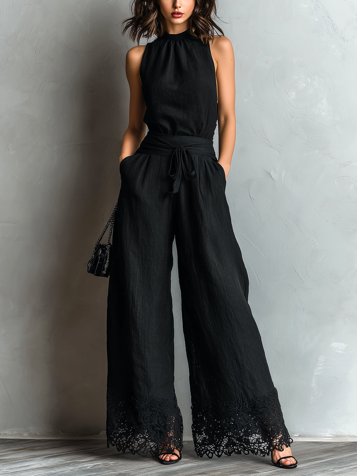 Lila | Ensemble de Top à Col Halter