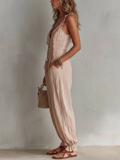 Lila Lace | Combinaison avec bordure