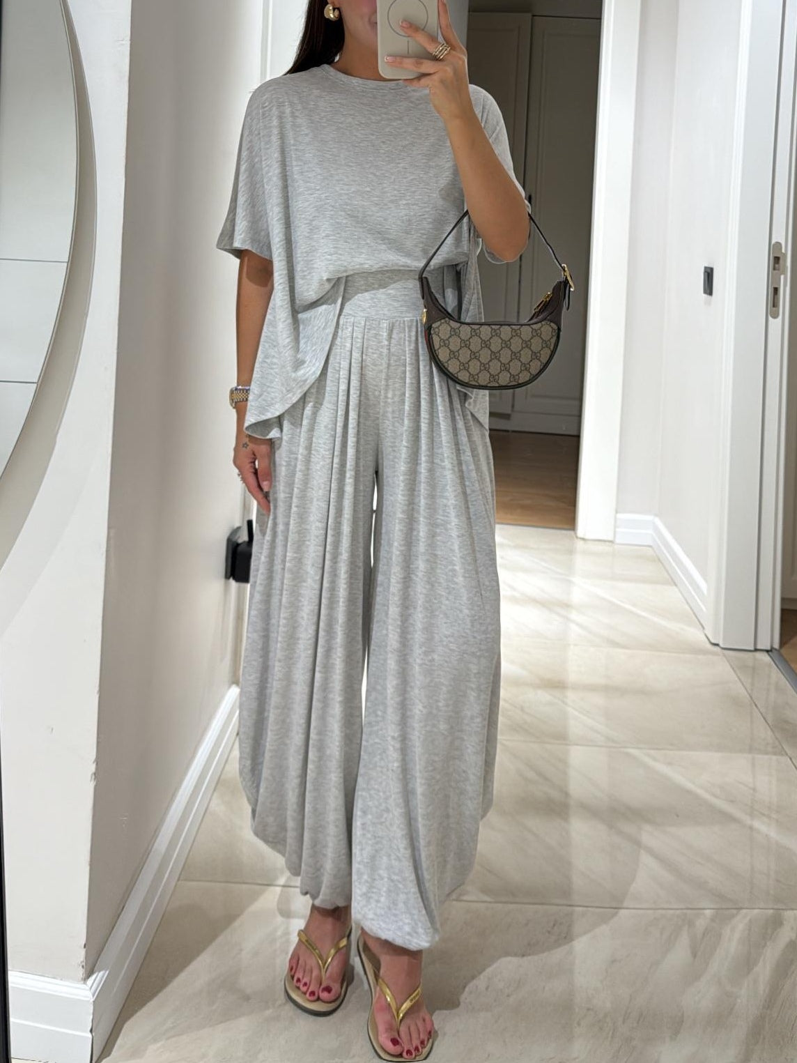 Sophie | Ensemble Décontracté Gris Clair