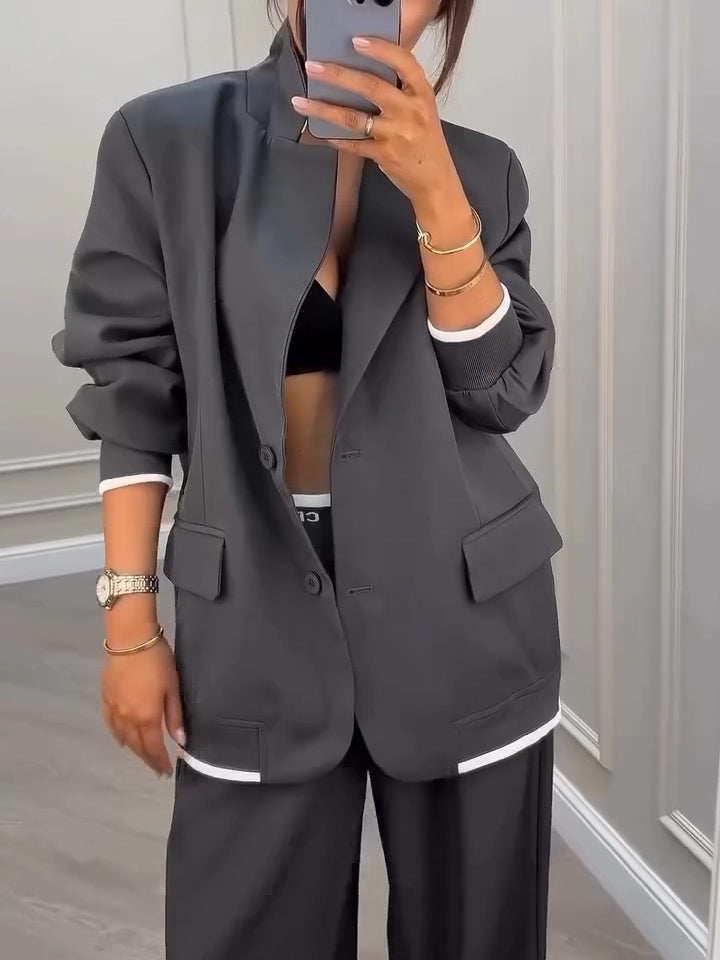 Gavin | Blazer et Pantalon Patchwork Gris