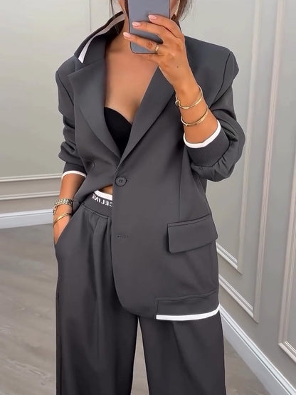 Gavin | Blazer et Pantalon Patchwork Gris
