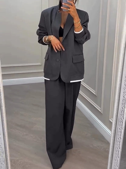 Gavin | Blazer et Pantalon Patchwork Gris