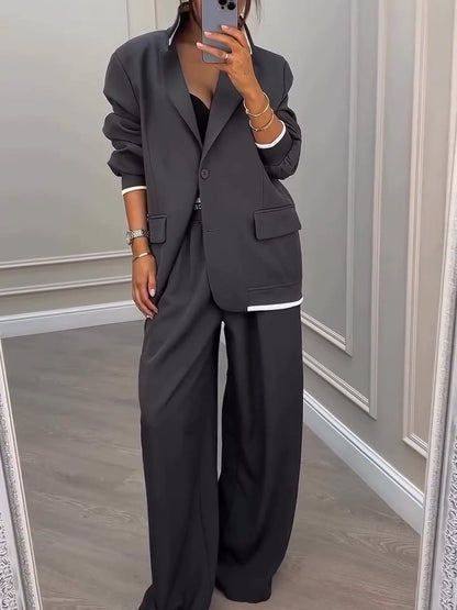 Gavin | Blazer et Pantalon Patchwork Gris