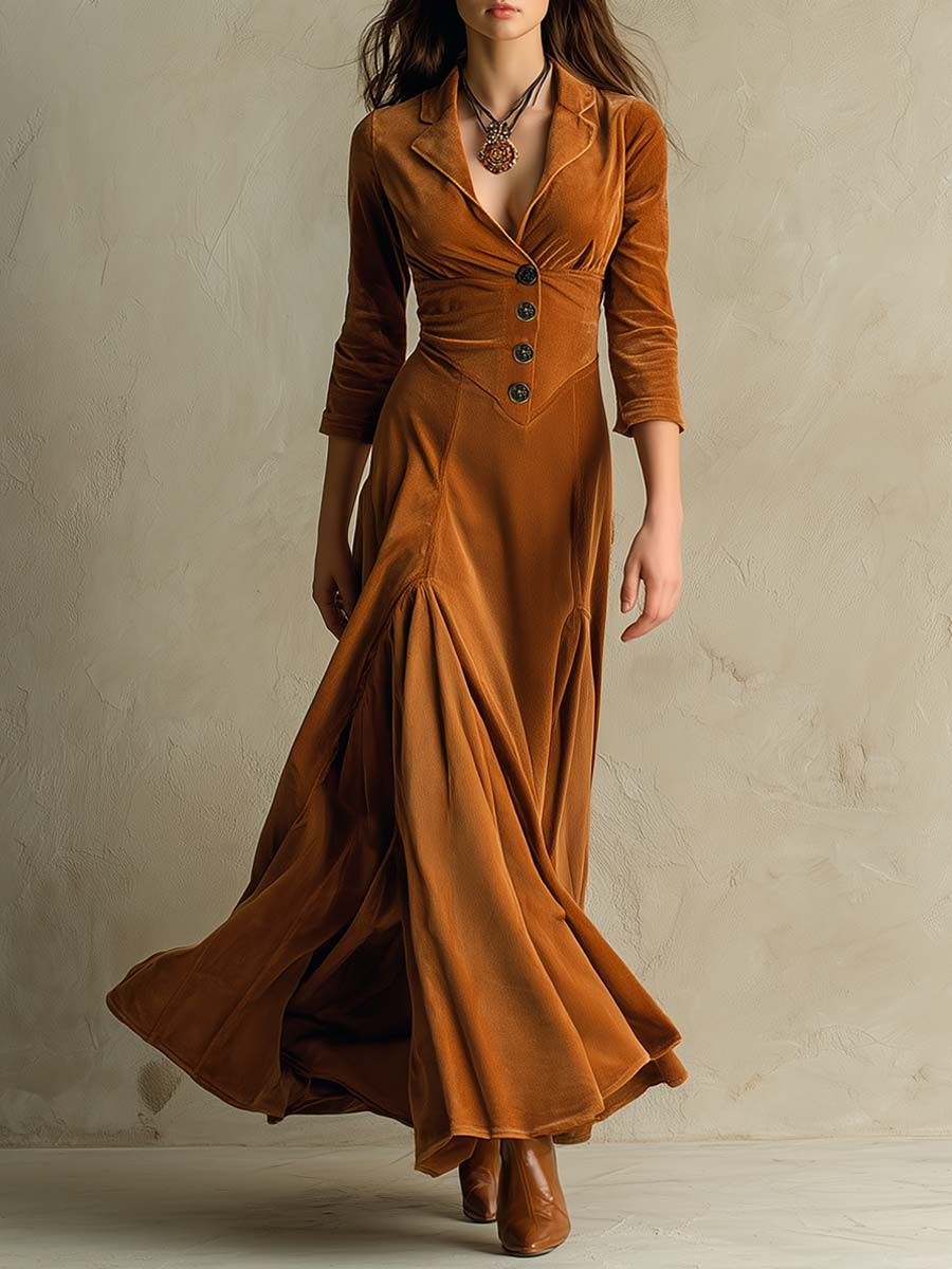Vivienne | Robe Longue en Velours