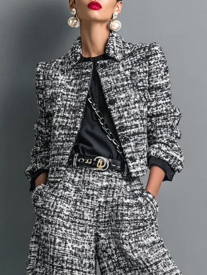 Tessa | Ensemble Veste en Tweed et Pantalon