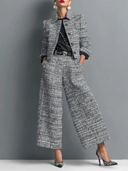 Tessa | Ensemble Veste en Tweed et Pantalon