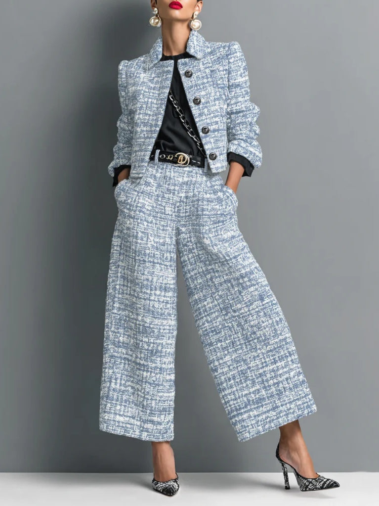 Tessa | Ensemble Veste en Tweed et Pantalon