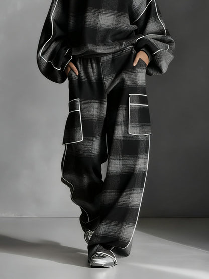 Grayden | Ensemble Sweatshirt et Pantalons à Carreaux