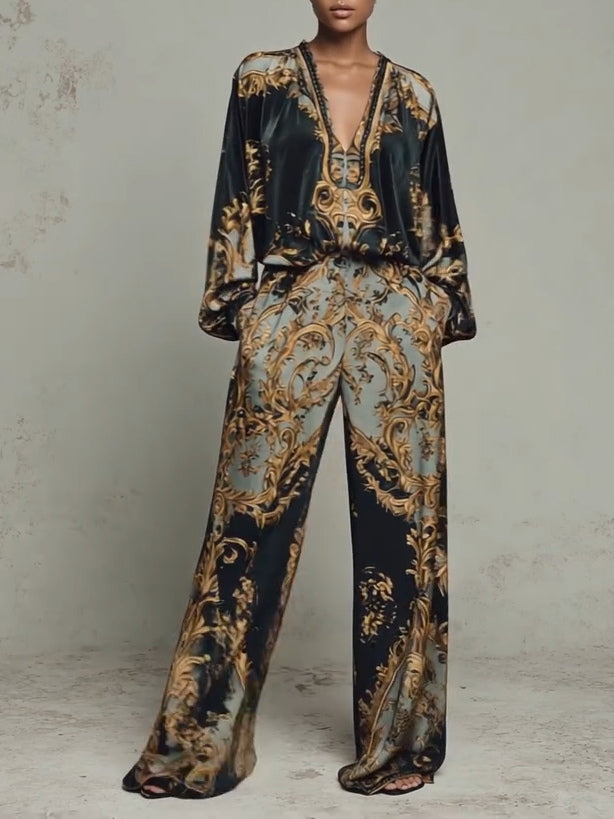 Isabella | Costume à Imprimé Floral Baroque