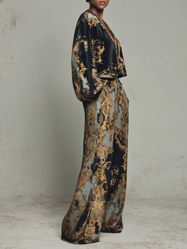 Isabella | Costume à Imprimé Floral Baroque