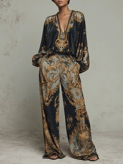 Isabella | Costume à Imprimé Floral Baroque