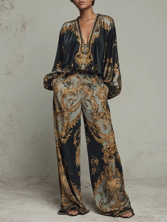 Isabella | Costume à Imprimé Floral Baroque