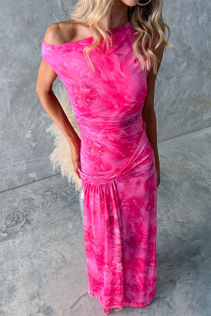 Diana | Robe Maxi Imprimée Élégante