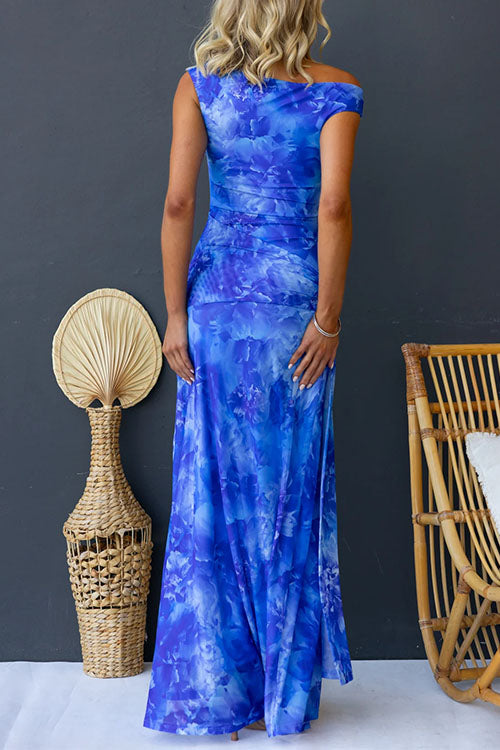 Diana | Robe Maxi Imprimée Élégante