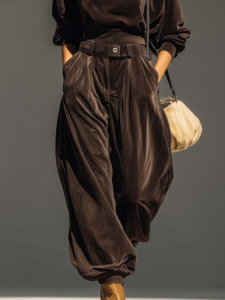 Vivienne | Ensemble Sweat à Capuche en Velours et Pantalons