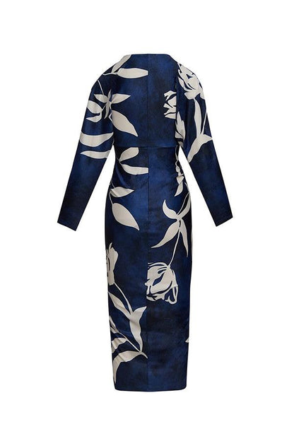 Eva | Robe Midi Dolman Imprimé Unique Sun Escape