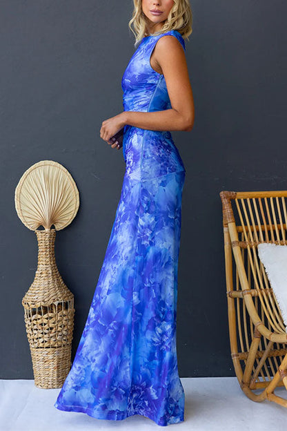 Diana | Robe Maxi Imprimée Élégante