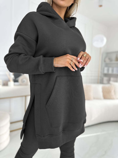 Sienna | Ensemble Sweat à Capuche Uni et Leggings Doublés