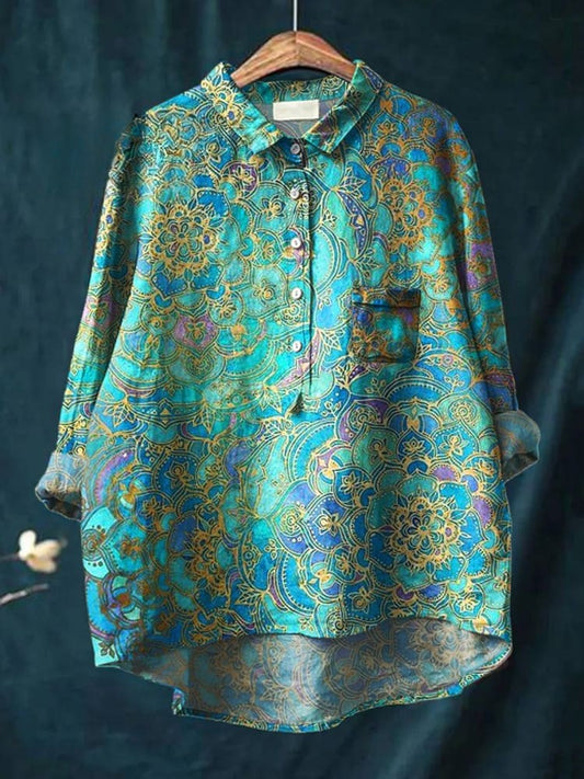 Amelia | Chemise à Imprimé Mandala
