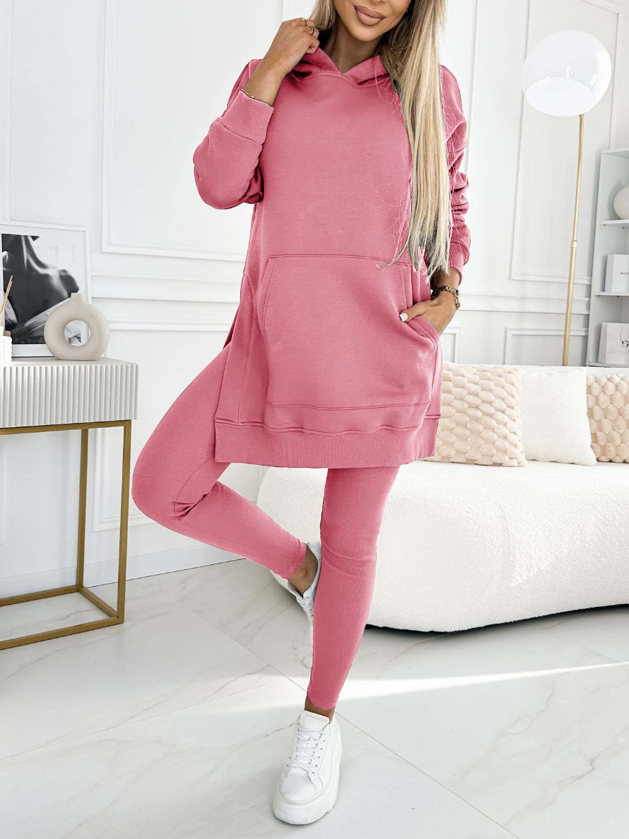 Sienna | Ensemble Sweat à Capuche Uni et Leggings Doublés