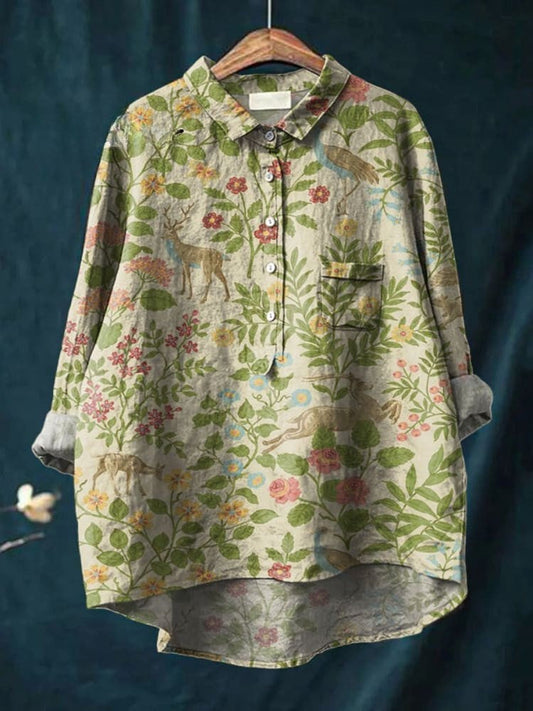 Olivia | Chemise Florale Forêt