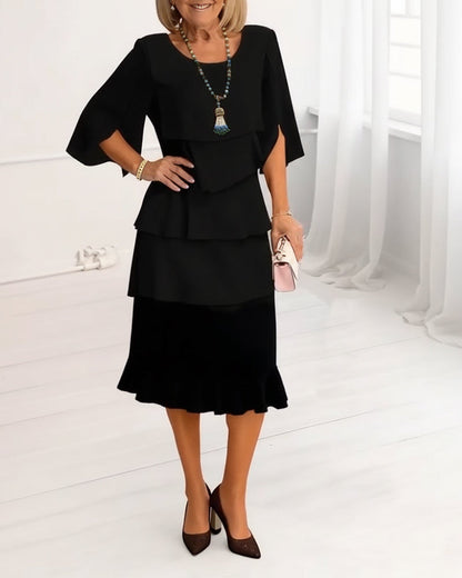 Patricia | Robe à Volants Élégante et Confortable