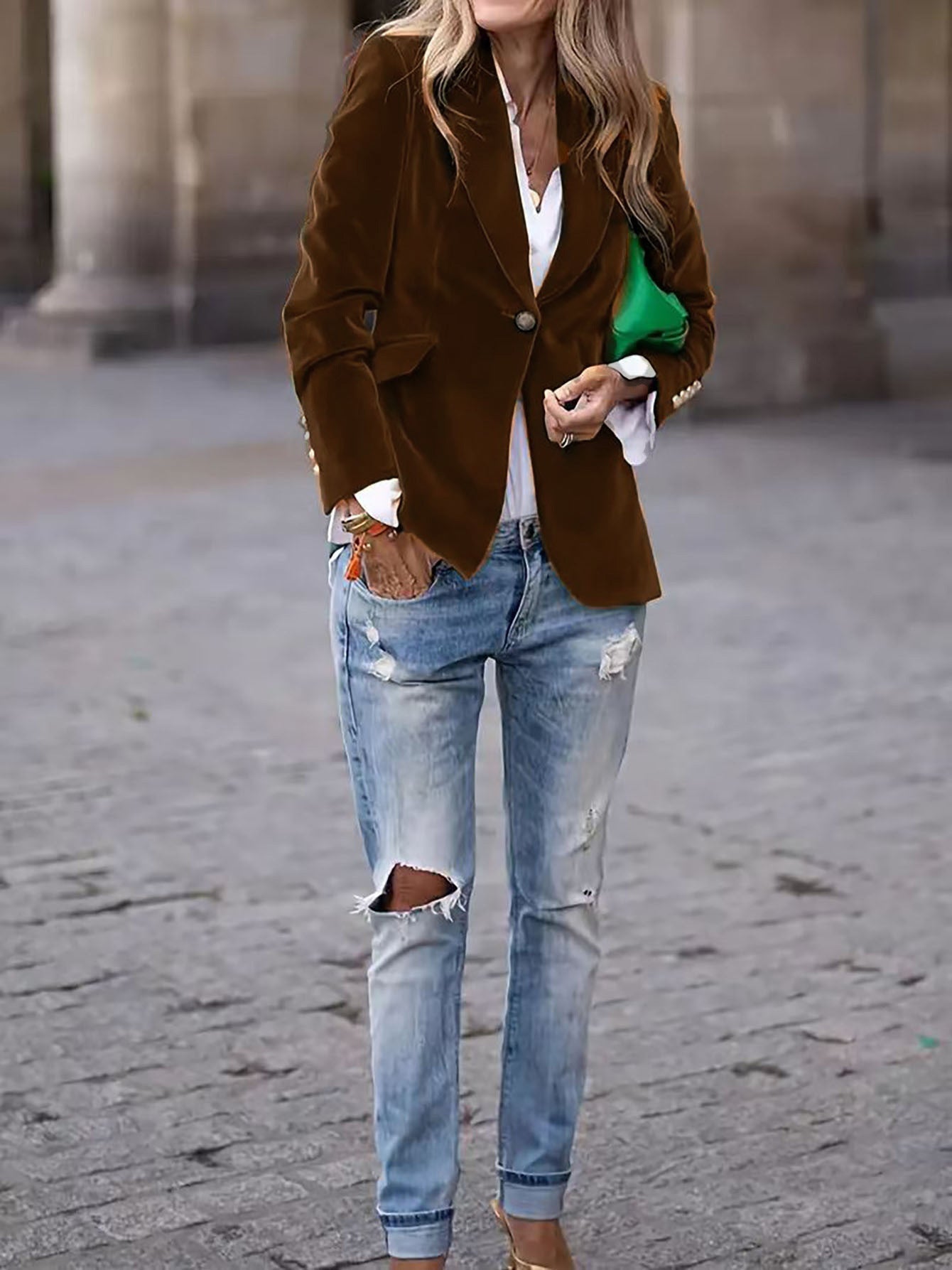 Vincent | Veste de costume slim en velours