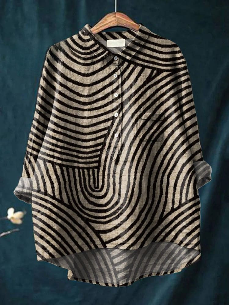 Chloé | Chemise à Rayures Abstraites