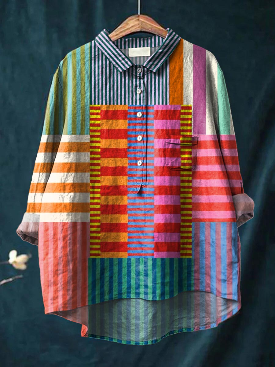Isla | Chemise à Rayures Color Block