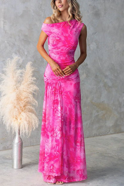 Diana | Robe Maxi Imprimée Élégante