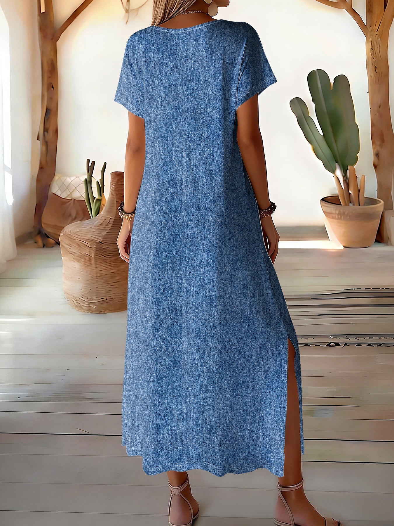 Helen | Élégante Robe Rétro en Denim