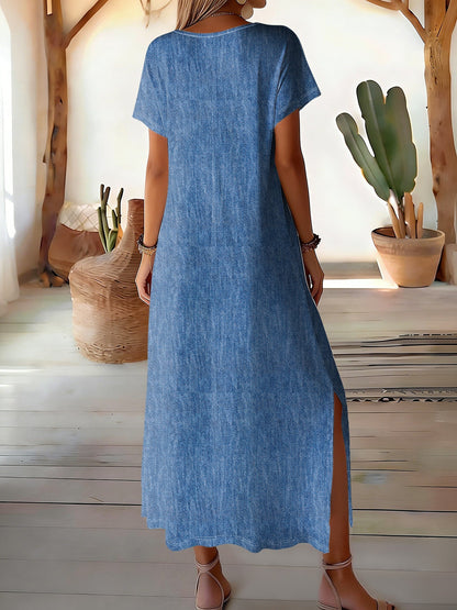 Helen | Élégante Robe Rétro en Denim