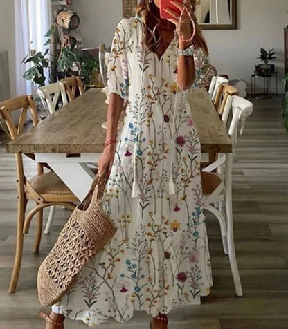 Lana | Robe Maxi Boho Flatteuse