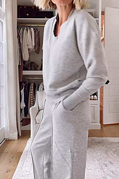 Samantha | Ensemble Haut et Pantalon à Col V